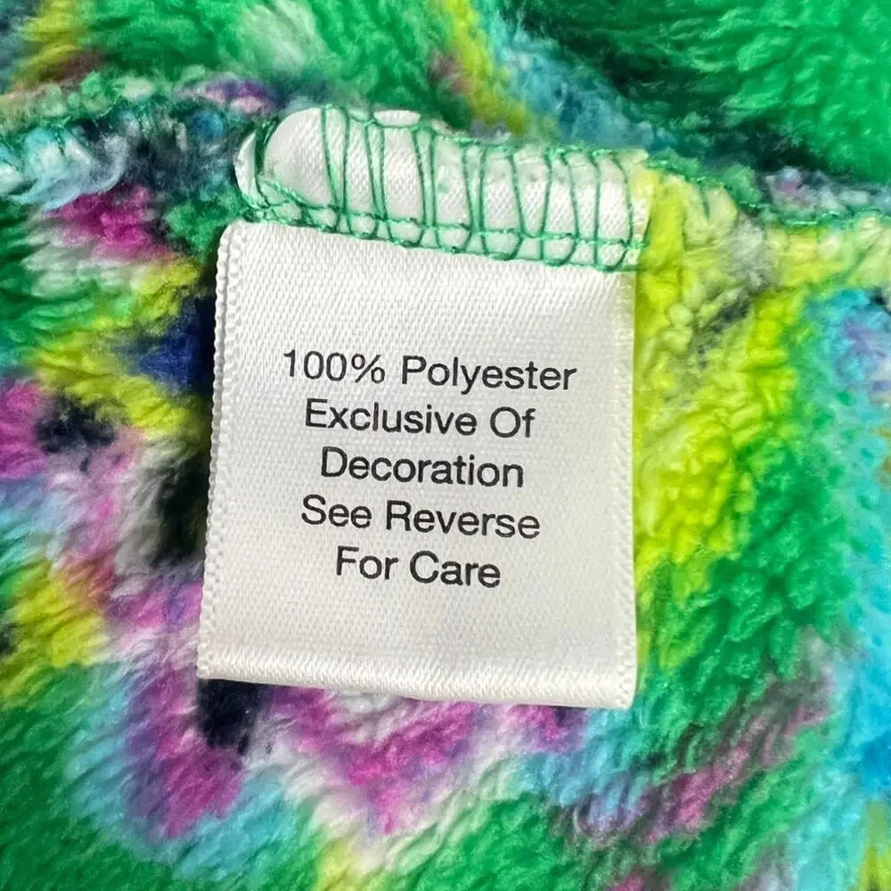 Vera Bradley Womens S/M Boho Maximalist Y2K Plush Loungewear Hooded Tie Robe